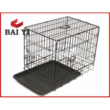 2 puertas Black 36 &quot;Pet Maleta plegable Dog Cat Cage